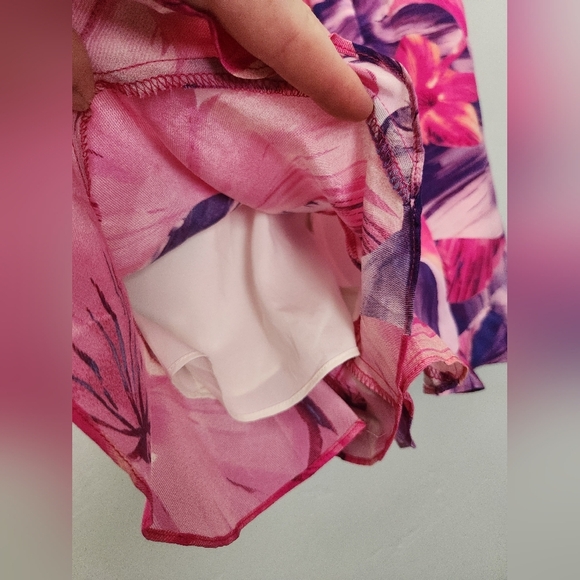 Amanda Uprichard Alyssa Silk Flora Ruffled Short Romper Medium - Picture 6 of 9